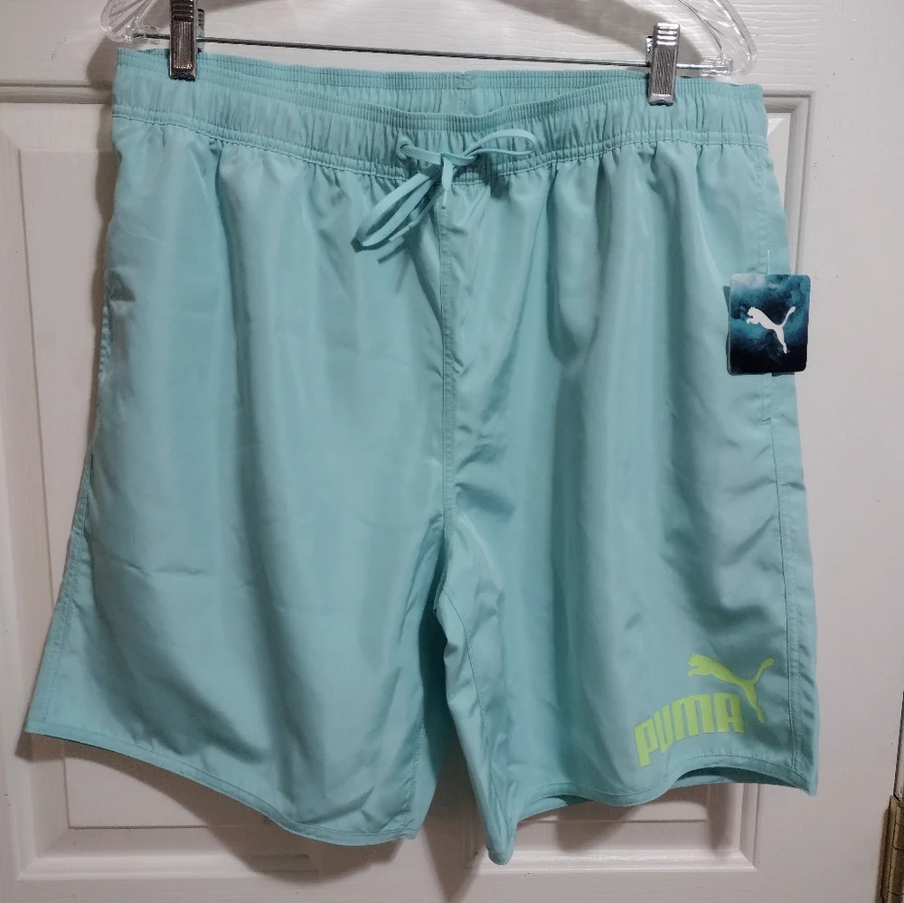 PUMA Men's Swim Trunks - Quick Dry Trunks with Mesh Compression Liner XL 🆕